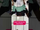 Crop top blouse crème 